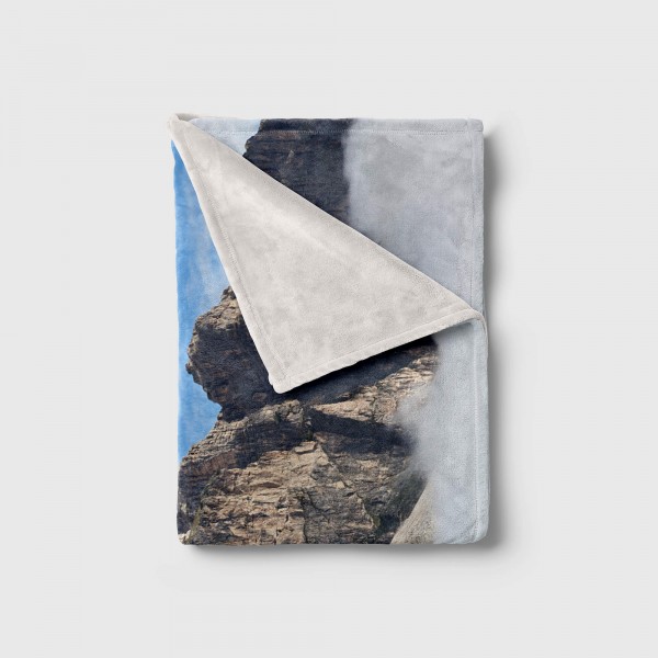 Paul Sinus Art Handtuch Strandhandtuch Saunatuch Kuscheldecke mit Fotomotiv Dolomiten Berge Klippen Nur noch ein Tag übrig