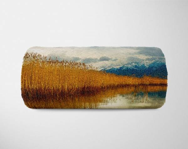 Paul Sinus Art Handtuch Strandhandtuch Saunatuch Kuscheldecke mit Fotomotiv Bergsee Berge Anden Super Rabatt