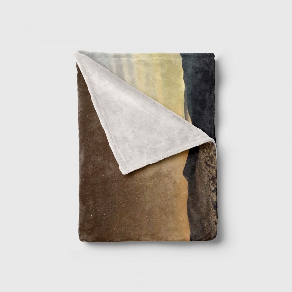Paul Sinus Art Handtuch Strandhandtuch Saunatuch Kuscheldecke mit Fotomotiv Berge Nachthimmel Sterne Clearance-Verkauf