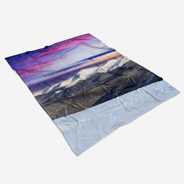 Paul Sinus Art Handtuch Strandhandtuch Saunatuch Kuscheldecke mit Fotomotiv Berge Schnee Himmel Black Friday Preise