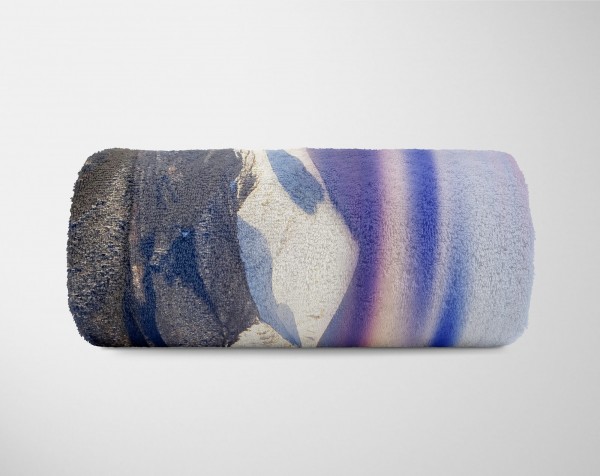 Paul Sinus Art Handtuch Strandhandtuch Saunatuch Kuscheldecke mit Fotomotiv Berge Schnee Himmel Black Friday Preise