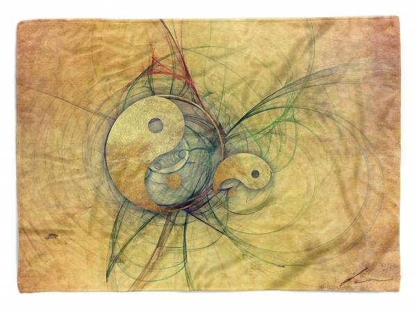Paul Sinus Art Enigma Handtuch Strandhandtuch Saunatuch Kuscheldecke mit abstrakten Motiv