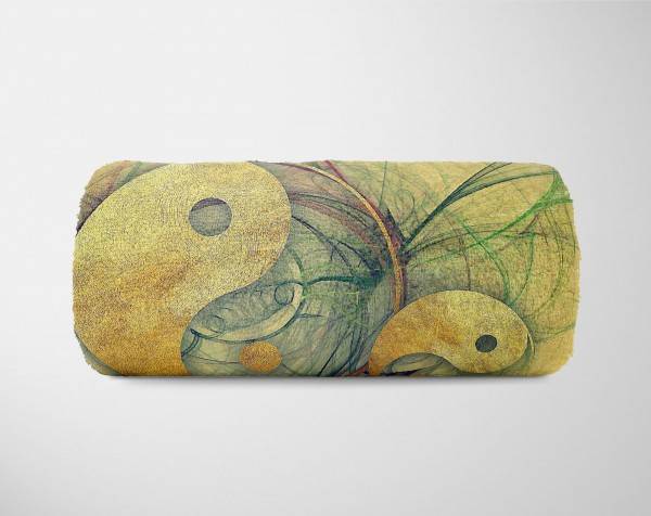 Paul Sinus Art Enigma Handtuch Strandhandtuch Saunatuch Kuscheldecke mit abstrakten Motiv Schlussverkauf