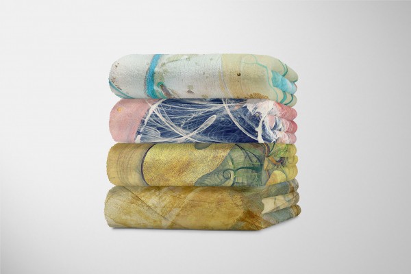 Paul Sinus Art Enigma Handtuch Strandhandtuch Saunatuch Kuscheldecke mit abstrakten Motiv Schlussverkauf