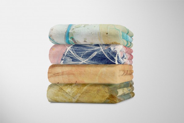 Paul Sinus Art Enigma Handtuch Strandhandtuch Saunatuch Kuscheldecke mit abstrakten Motiv Fabrikpreis
