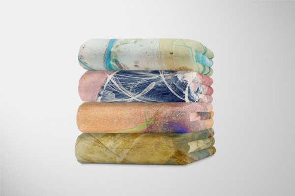Paul Sinus Art Enigma Handtuch Strandhandtuch Saunatuch Kuscheldecke mit abstrakten Motiv Preisnachlass
