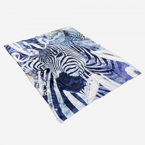 Paul Sinus Art Handtuch Strandhandtuch Saunatuch Kuscheldecke SplashArt Tier Serie Kunstvoll Zebra Motiv Blitzangebot