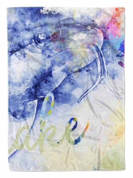 Paul Sinus Art Handtuch Strandhandtuch Saunatuch Kuscheldecke SplashArt Tier Serie Kunstvoll Snake Motiv