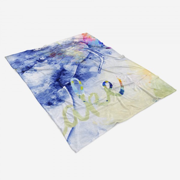 Paul Sinus Art Handtuch Strandhandtuch Saunatuch Kuscheldecke SplashArt Tier Serie Kunstvoll Snake Motiv Räumungsverkauf