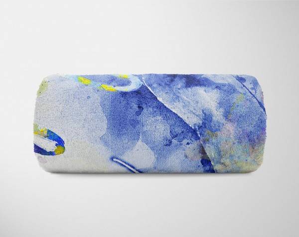 Paul Sinus Art Handtuch Strandhandtuch Saunatuch Kuscheldecke SplashArt Tier Serie Kunstvoll Snake Motiv Räumungsverkauf