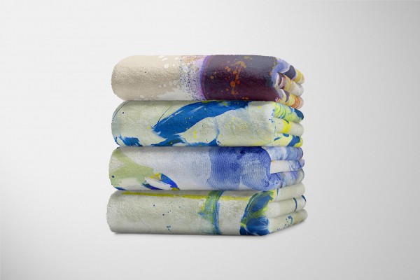 Paul Sinus Art Handtuch Strandhandtuch Saunatuch Kuscheldecke SplashArt Tier Serie Kunstvoll Snake Motiv Räumungsverkauf