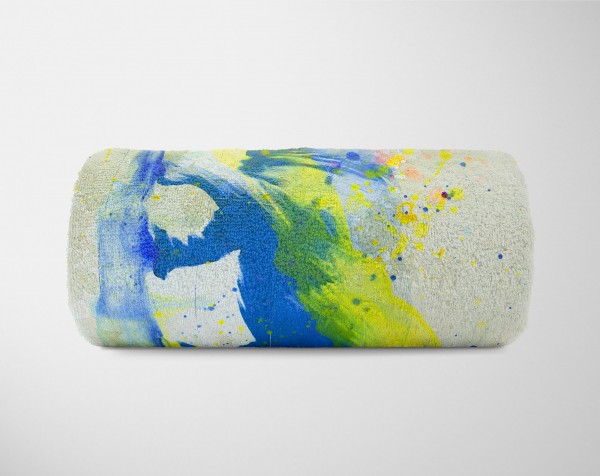 Paul Sinus Art Handtuch Strandhandtuch Saunatuch Kuscheldecke SplashArt Tier Serie Kunstvoll Rhino I Mot Riesige Ersparnisse