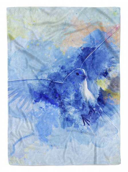 Paul Sinus Art Handtuch Strandhandtuch Saunatuch Kuscheldecke SplashArt Tier Serie Kunstvoll Peace Motiv