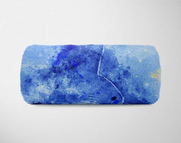 Paul Sinus Art Handtuch Strandhandtuch Saunatuch Kuscheldecke SplashArt Tier Serie Kunstvoll Peace Motiv Tiefpreis