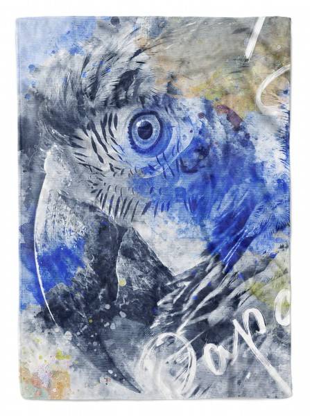 Paul Sinus Art Handtuch Strandhandtuch Saunatuch Kuscheldecke SplashArt Tier Serie Kunstvoll Papagei Mot