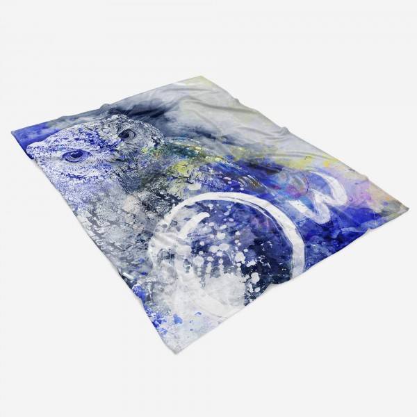 Paul Sinus Art Handtuch Strandhandtuch Saunatuch Kuscheldecke SplashArt Tier Serie Kunstvoll Owl Motiv Wochenangebot