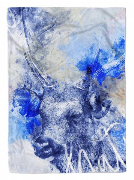 Paul Sinus Art Handtuch Strandhandtuch Saunatuch Kuscheldecke SplashArt Tier Serie Kunstvoll Nature Moti