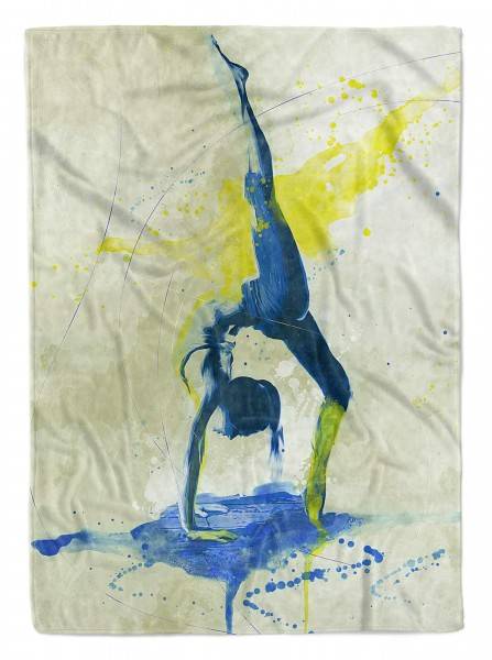 Paul Sinus Art SplashArt Sport Handtuch Strandhandtuch Saunatuch Kuscheldecke Kunstvoll Yoga I Sporthand