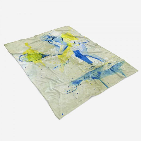 Paul Sinus Art SplashArt Sport Handtuch Strandhandtuch Saunatuch Kuscheldecke Kunstvoll Tennis Sporthand Bis zu 60% Rabatt
