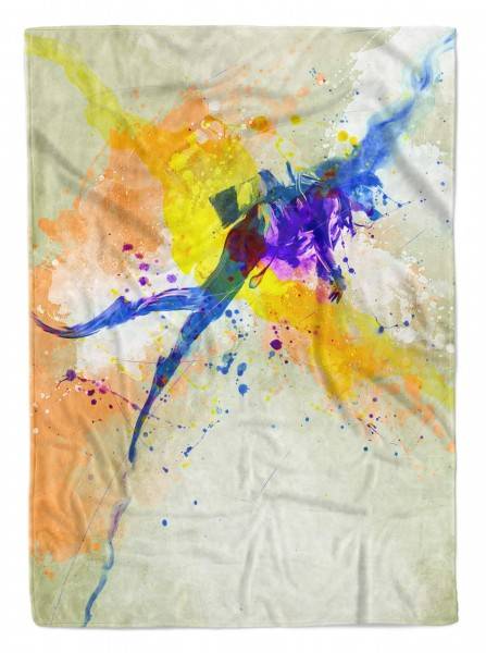 Paul Sinus Art SplashArt Sport Handtuch Strandhandtuch Saunatuch Kuscheldecke Kunstvoll Taucher Sporthan