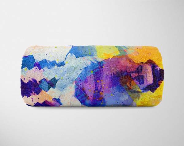 Paul Sinus Art SplashArt Sport Handtuch Strandhandtuch Saunatuch Kuscheldecke Kunstvoll Sumo Sporthandtu Sonderangebot der Fabrik
