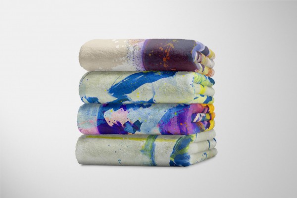 Paul Sinus Art SplashArt Sport Handtuch Strandhandtuch Saunatuch Kuscheldecke Kunstvoll Sumo Sporthandtu Sonderangebot der Fabrik