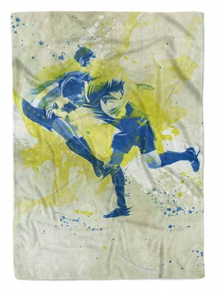 Paul Sinus Art SplashArt Sport Handtuch Strandhandtuch Saunatuch Kuscheldecke Kunstvoll Rugby I Sporthan Discount Store für neue Produkte