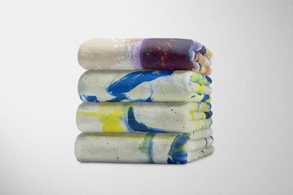 Paul Sinus Art SplashArt Sport Handtuch Strandhandtuch Saunatuch Kuscheldecke Kunstvoll Ringen Sporthand Riesige Rabatte