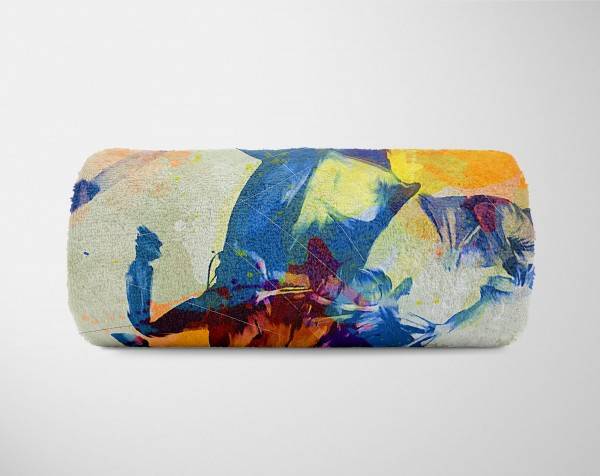 Paul Sinus Art SplashArt Sport Handtuch Strandhandtuch Saunatuch Kuscheldecke Kunstvoll Polo Sporthandtu 50% Rabatt mit kostenlosem Versand