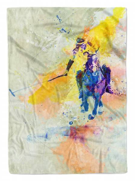 Paul Sinus Art SplashArt Sport Handtuch Strandhandtuch Saunatuch Kuscheldecke Kunstvoll Polo II Sporthan