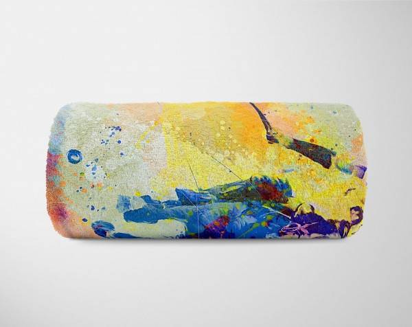Paul Sinus Art SplashArt Sport Handtuch Strandhandtuch Saunatuch Kuscheldecke Kunstvoll Polo II Sporthan Clearance-Verkauf