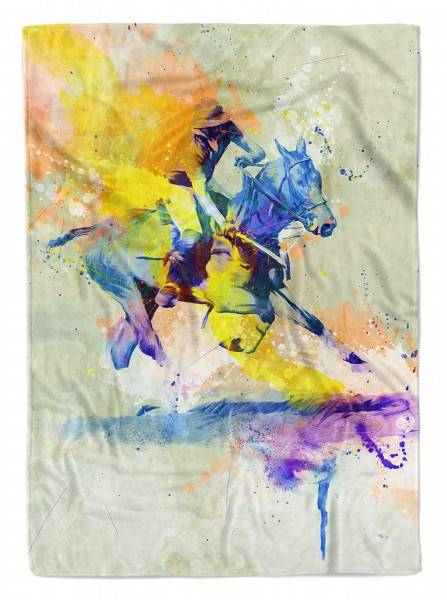 Paul Sinus Art SplashArt Sport Handtuch Strandhandtuch Saunatuch Kuscheldecke Kunstvoll Polo I Sporthand