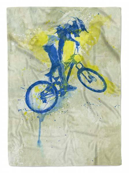 Paul Sinus Art SplashArt Sport Handtuch Strandhandtuch Saunatuch Kuscheldecke Kunstvoll MTB Sporthandtuc
