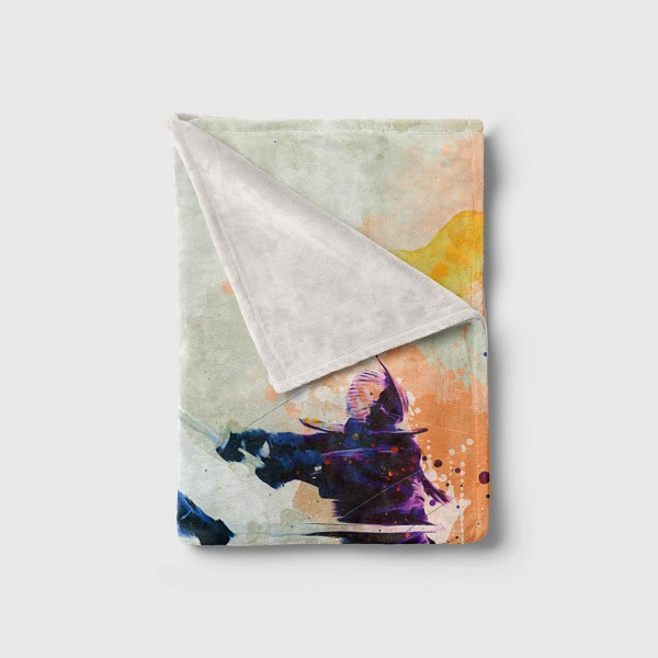 Paul Sinus Art SplashArt Sport Handtuch Strandhandtuch Saunatuch Kuscheldecke Kunstvoll Kendo Sporthandt zollfrei