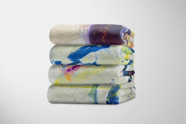 Paul Sinus Art SplashArt Sport Handtuch Strandhandtuch Saunatuch Kuscheldecke Kunstvoll Kendo Sporthandt zollfrei