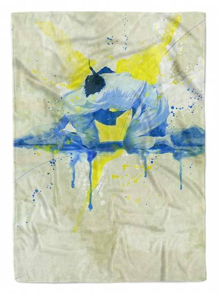 Paul Sinus Art SplashArt Sport Handtuch Strandhandtuch Saunatuch Kuscheldecke Kunstvoll Judo Sporthandtu
