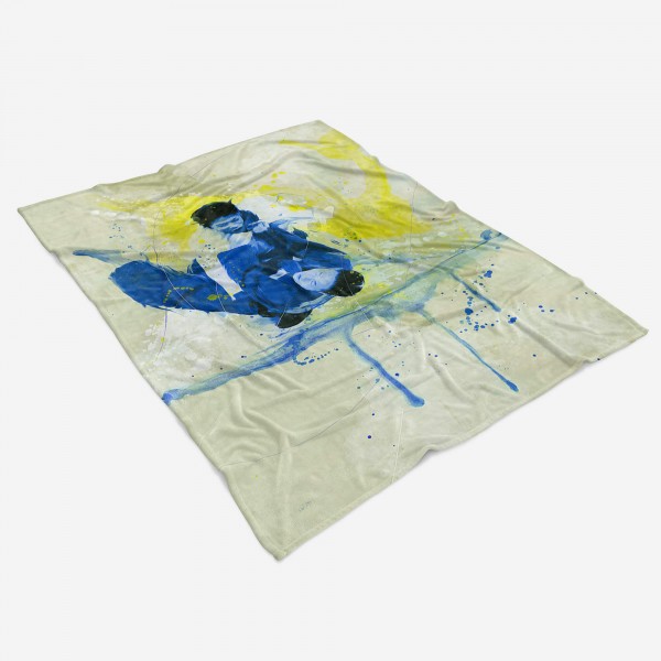 Paul Sinus Art SplashArt Sport Handtuch Strandhandtuch Saunatuch Kuscheldecke Kunstvoll Judo I Sporthand Auslauf
