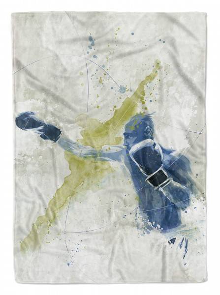 Paul Sinus Art SplashArt Sport Handtuch Strandhandtuch Saunatuch Kuscheldecke Kunstvoll Boxen Sporthandt