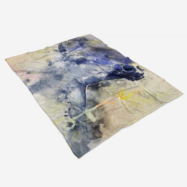 Paul Sinus Art Handtuch Strandhandtuch Saunatuch Kuscheldecke SplashArt Tier Serie Kunstvoll Horse Motiv Günstiger Verkauf