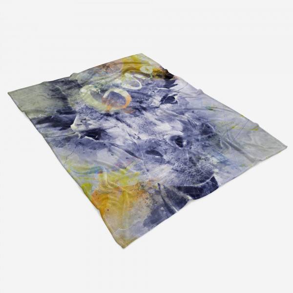 Paul Sinus Art Handtuch Strandhandtuch Saunatuch Kuscheldecke SplashArt Tier Serie Kunstvoll Giraffe Mot Meist gekauft
