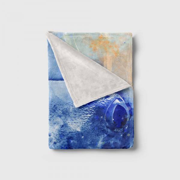 Paul Sinus Art Handtuch Strandhandtuch Saunatuch Kuscheldecke SplashArt Tier Serie Kunstvoll Frog Motiv Blitzverkäufe