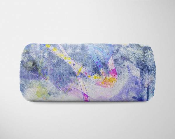 Paul Sinus Art Handtuch Strandhandtuch Saunatuch Kuscheldecke SplashArt Tier Serie Kunstvoll Frog II Mot Kostenloser Versand