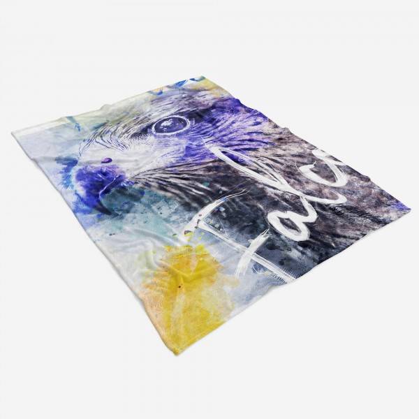Paul Sinus Art Handtuch Strandhandtuch Saunatuch Kuscheldecke SplashArt Tier Serie Kunstvoll Falcon Moti Fabrikpreis
