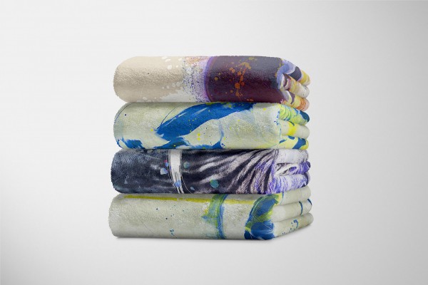 Paul Sinus Art Handtuch Strandhandtuch Saunatuch Kuscheldecke SplashArt Tier Serie Kunstvoll Falcon Moti Fabrikpreis