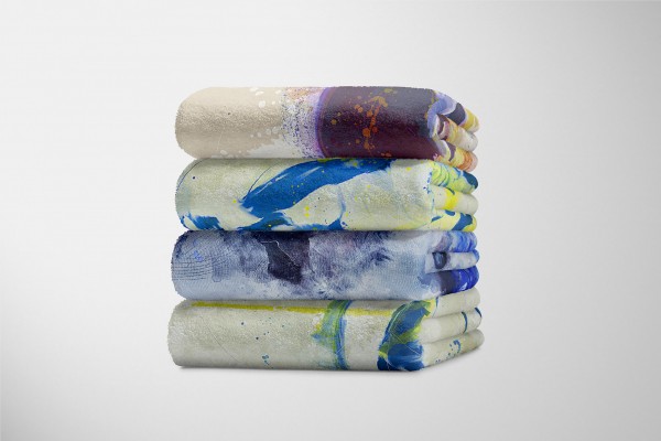 Paul Sinus Art Handtuch Strandhandtuch Saunatuch Kuscheldecke SplashArt Tier Serie Kunstvoll Eule Motiv Sonderangebot