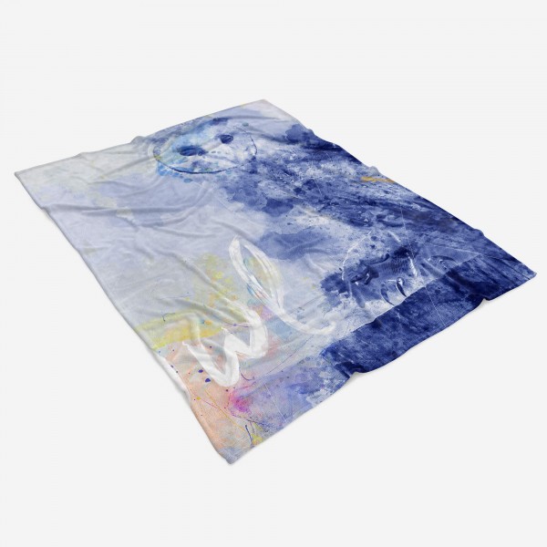 Paul Sinus Art Handtuch Strandhandtuch Saunatuch Kuscheldecke SplashArt Tier Serie Kunstvoll Eule II Mot Rabatt