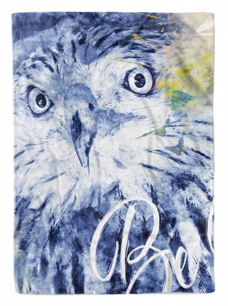 Paul Sinus Art Handtuch Strandhandtuch Saunatuch Kuscheldecke SplashArt Tier Serie Kunstvoll Eagle Motiv