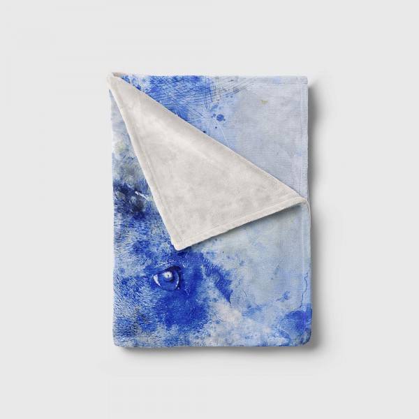 Paul Sinus Art Handtuch Strandhandtuch Saunatuch Kuscheldecke SplashArt Tier Serie Kunstvoll Dog Motiv Großer Ausverkauf