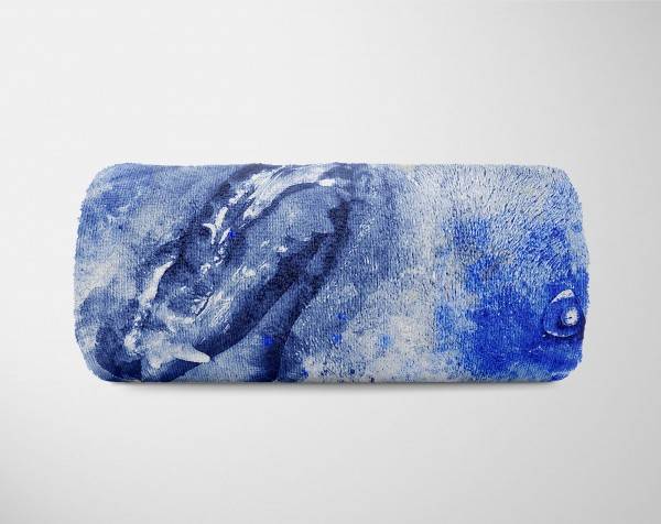 Paul Sinus Art Handtuch Strandhandtuch Saunatuch Kuscheldecke SplashArt Tier Serie Kunstvoll Dog Motiv Großer Ausverkauf