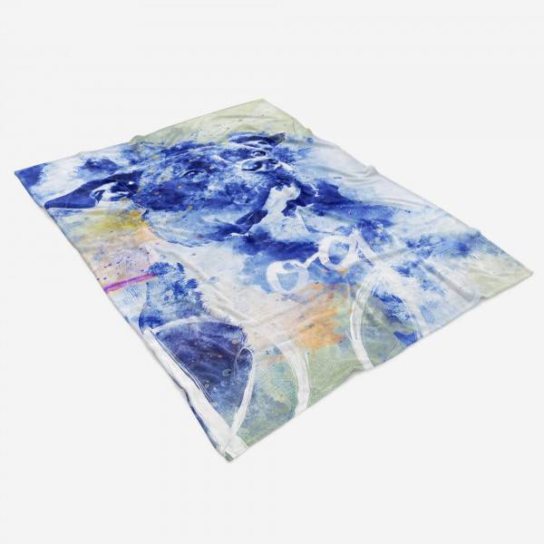Paul Sinus Art Handtuch Strandhandtuch Saunatuch Kuscheldecke SplashArt Tier Serie Kunstvoll Dog II Moti Flash Sale